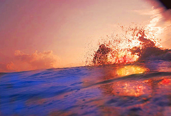 Sun meets the surf